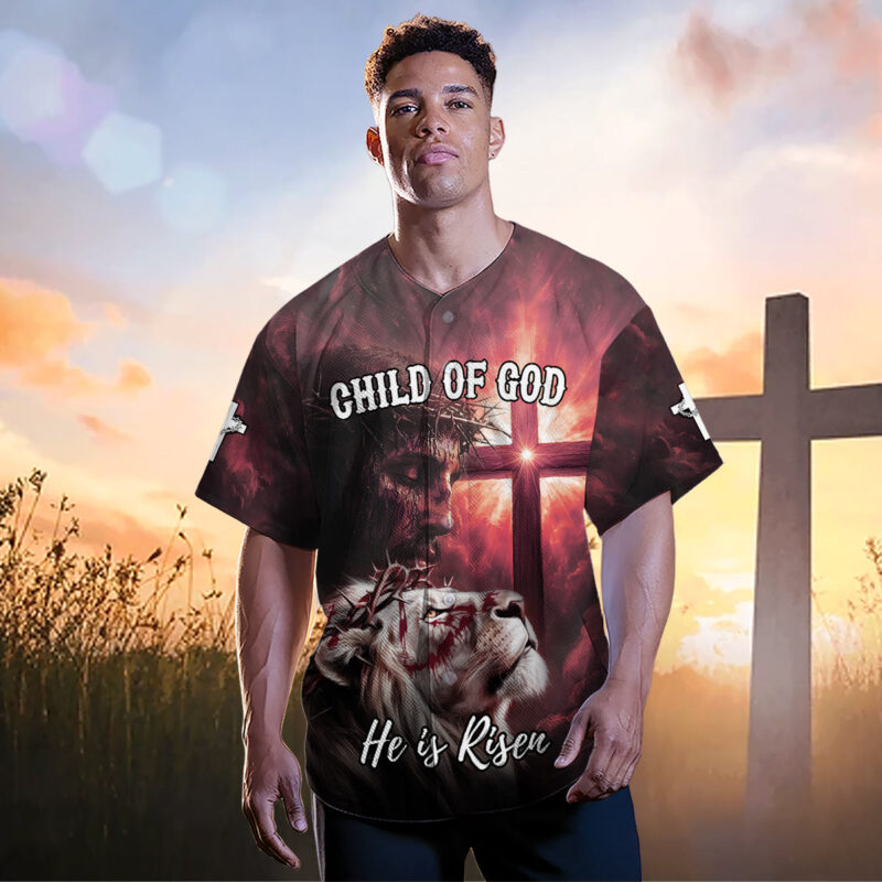 Child Of God Risen Warrior Baseball Jersey