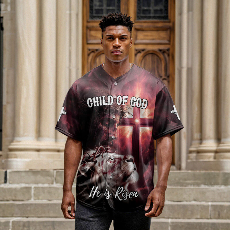 Child Of God Risen Warrior Baseball Jersey