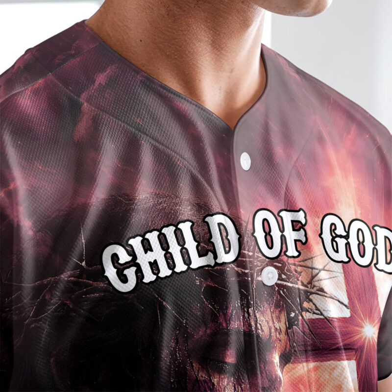 Child Of God Risen Warrior Baseball Jersey