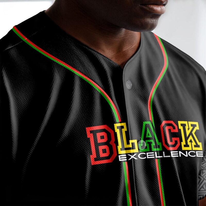 Black Excellence Baseball Jersey