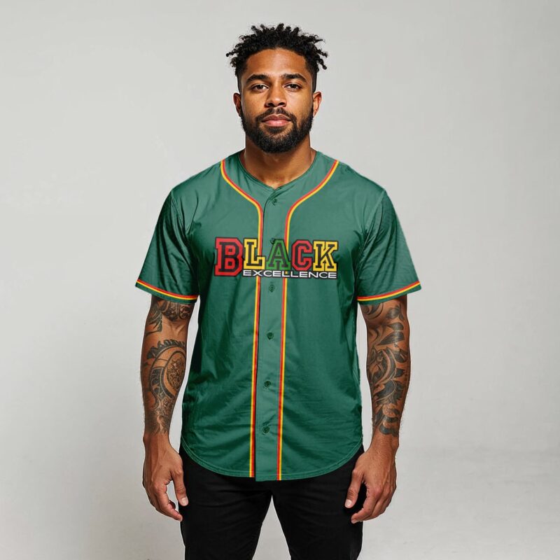 Black Excellence Baseball Jersey
