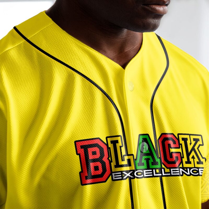 Black Excellence Baseball Jersey