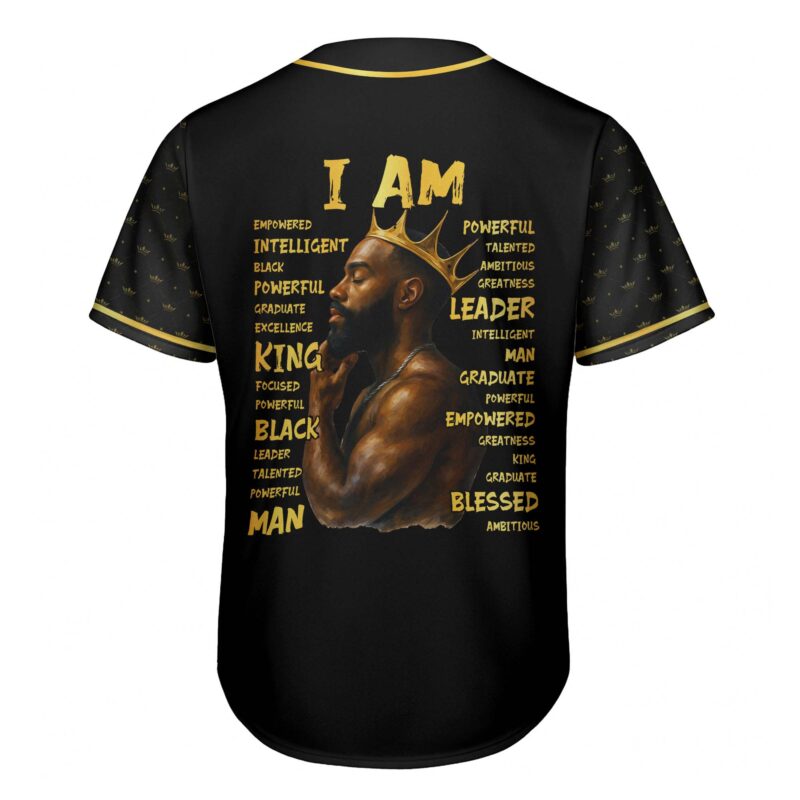 Black King Man Baseball Jersey