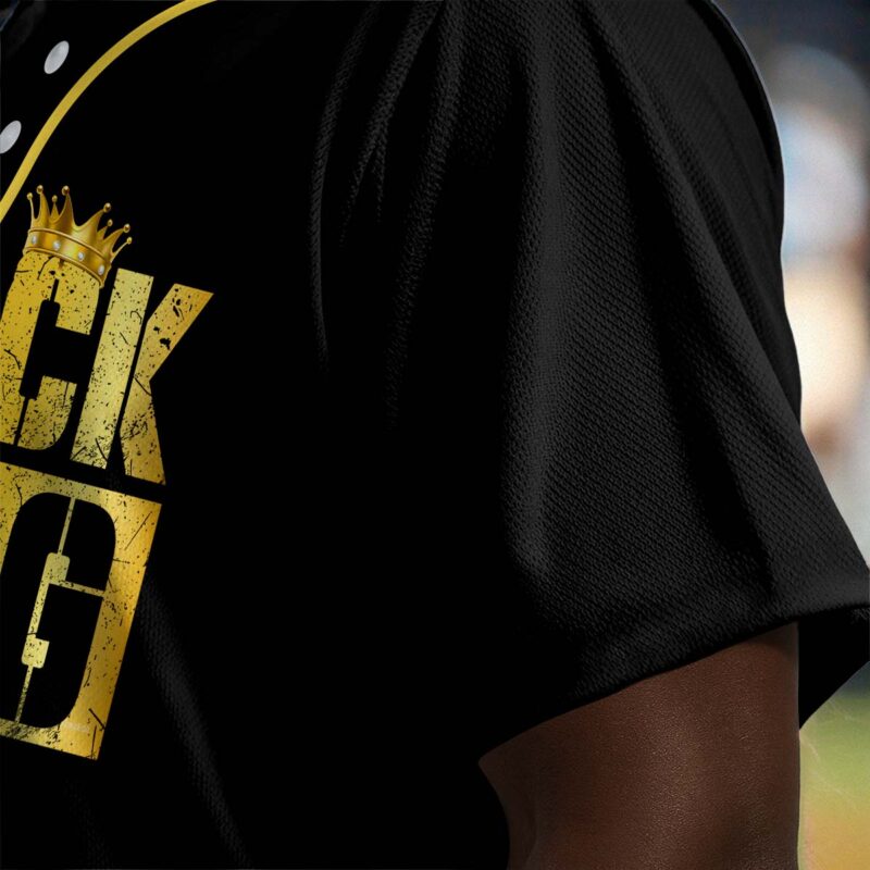 Black King Man Baseball Jersey