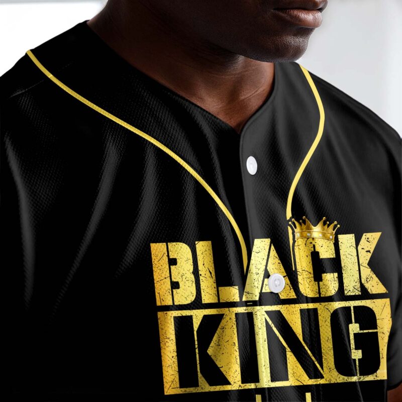 Black King Man Baseball Jersey