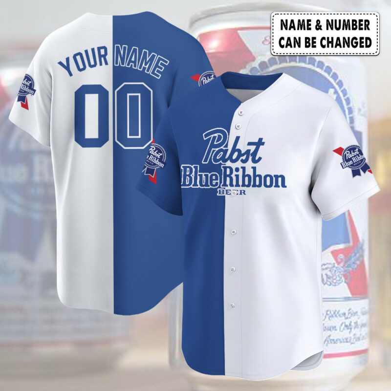 Personalized Pabst Blue Ribbon Baseball Jersey