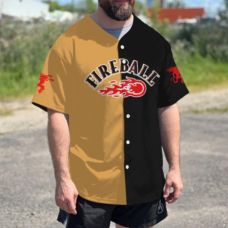Personalized Fireball Baseball Jersey