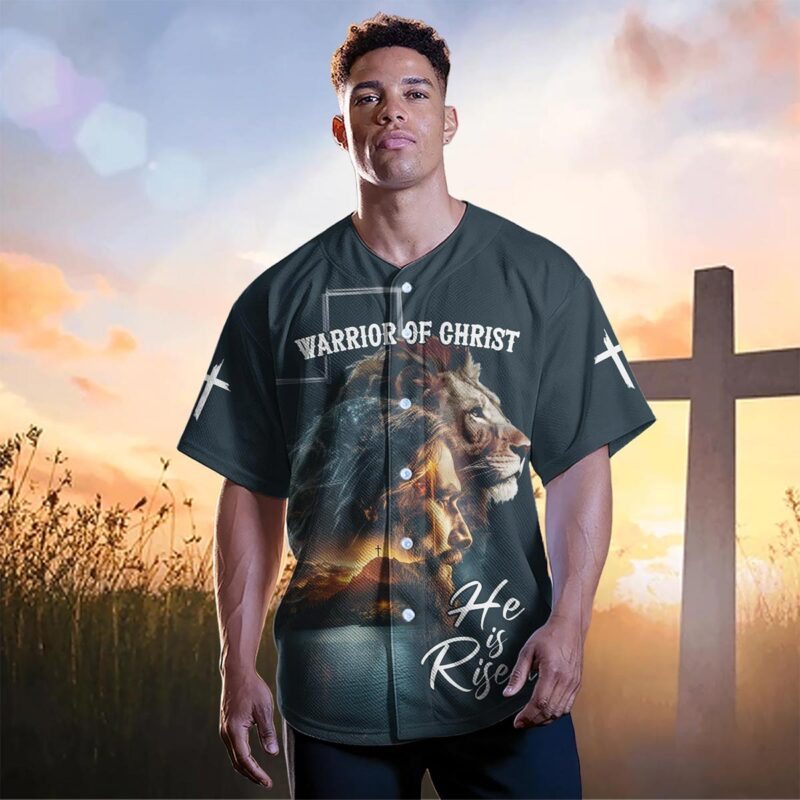 Warrior of Christ He is Risen Baseball Jersey
