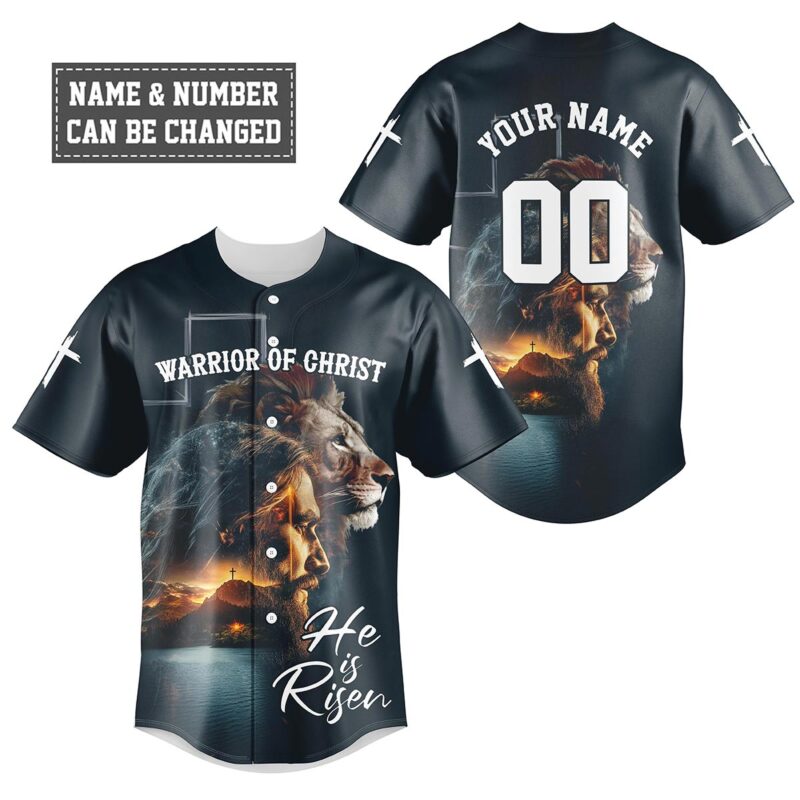 Warrior of Christ He is Risen Baseball Jersey