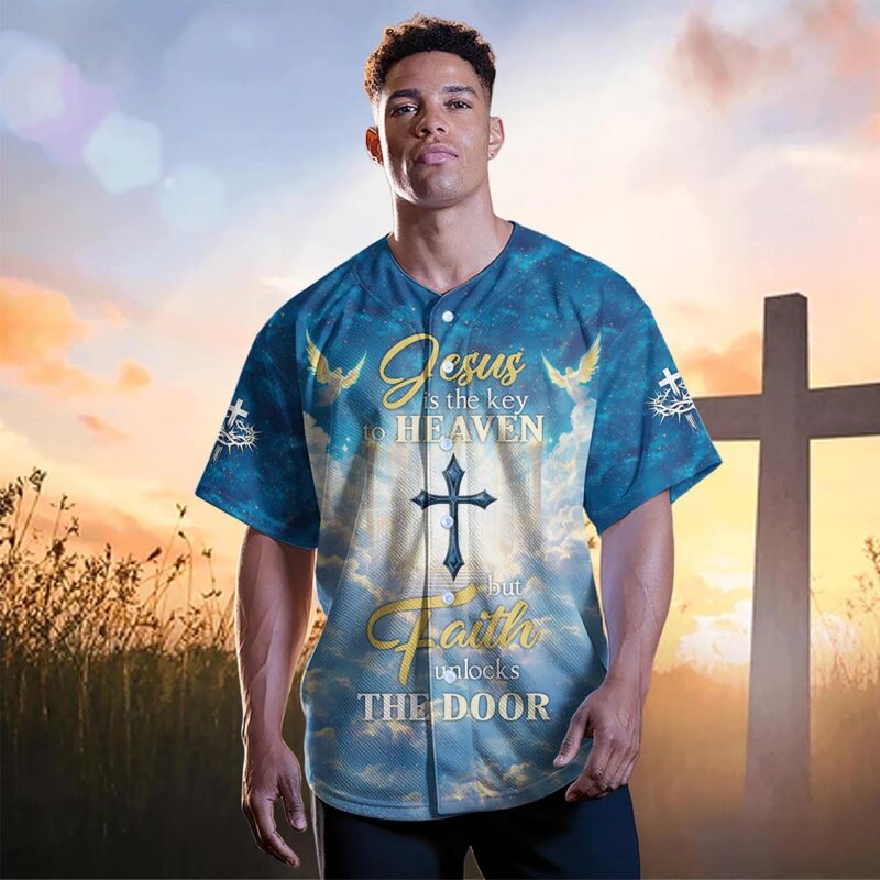 Jesus is the Key to Heaven Baseball Jersey