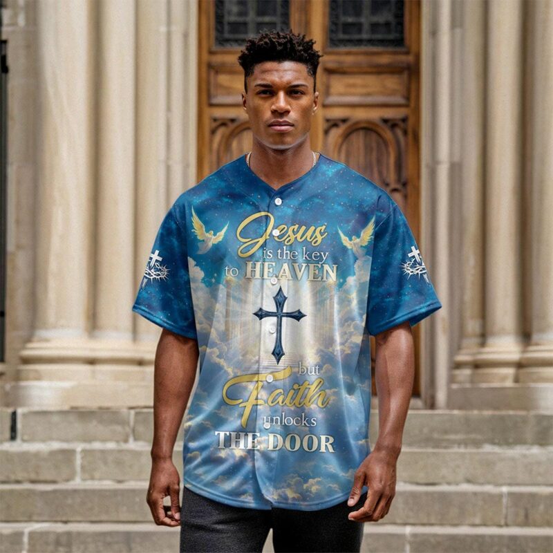 Jesus is the Key to Heaven Baseball Jersey