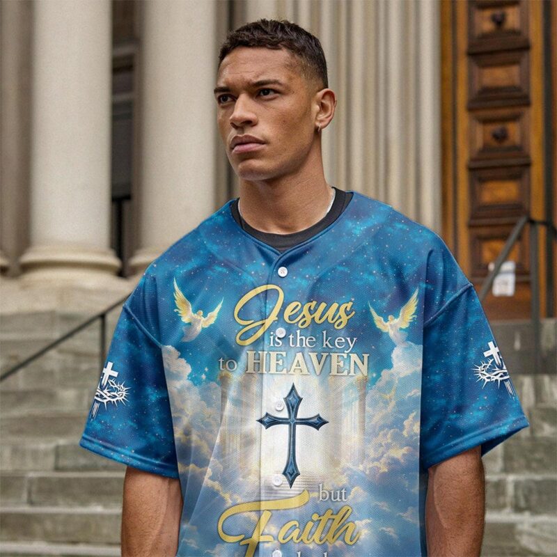 Jesus is the Key to Heaven Baseball Jersey