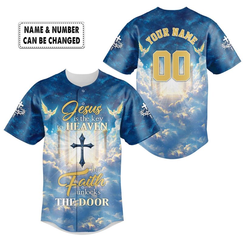 Jesus is the Key to Heaven Baseball Jersey