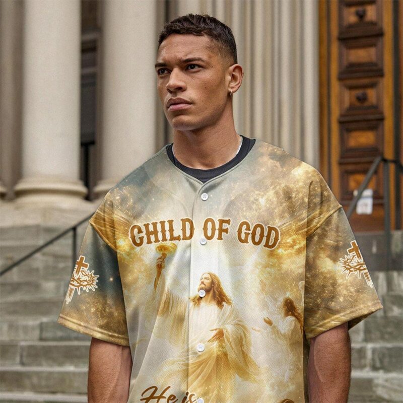 Child Of God He is Risen Baseball Jersey