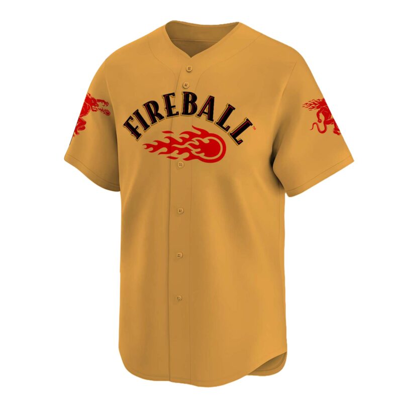 Personalized Fireball Baseball Jersey