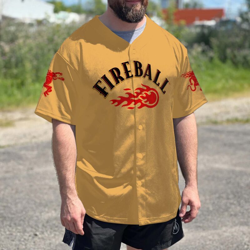 Personalized Fireball Baseball Jersey